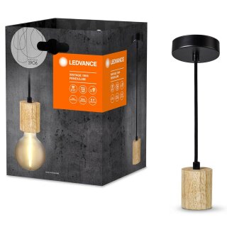 Ledvance Pendelleuchte Deckenlampe Pendulum Vintage 1906 Holz max. 15W E27 LED