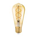 Osram LED Spiral Filament Leuchtmittel Edison ST64 4W = 28W E27 Gold 300lm extra warmweiß 2000K DIMMBAR