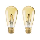 2 x Osram LED Filament ST64 Edison 6,5W = 55W E27 Gold...