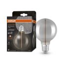 Osram LED Filament Magnetic G95 Globe 2,2W = 6W E27 Rauchglas 60lm Extra Warmweiß 1800K