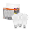 3 x Osram LED Leuchtmittel Birne A60 8,5W = 60W E27 matt...