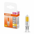 Osram LED Leuchtmittel Stiftsockel Pin 2,6W = 30W G9 klar 300lm warmweiß 2700K 320°