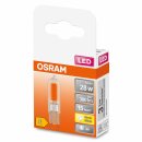 Osram LED Leuchtmittel Stiftsockel Pin 2,6W = 30W G9 klar 300lm warmweiß 2700K 320°