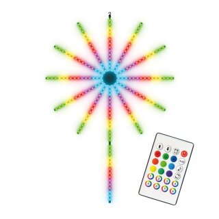 Müller-Licht LED Partylicht Strip Feuerwerk IP44 6W App Timer Musik-Sensor mit Fernbedienung