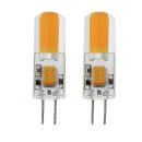 2 x Eglo LED Stiftsockellampe 1,8W = 11W G4 klar 200lm...