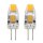 2 x Eglo LED Stiftsockellampe 1,2W = 11W G4 klar 100lm warmweiß 2700K DIMMBAR