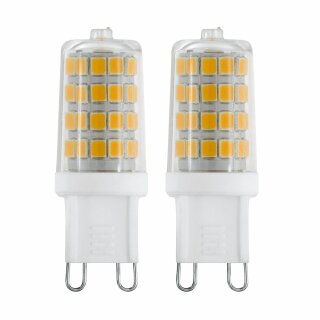 2 x Eglo LED Leuchtmittel Stiftsockel 3W = 30W G9 klar 320lm warmweiß 3000K