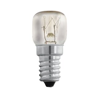 Eglo Glühlampe Backofenlampe Röhre T22 15W E14 klar 85lm extra warmweiß 2200K bis 300°C