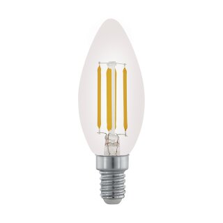 Eglo LED Filament Leuchtmittel Kerze 3,5W = 32W E14 klar 350lm warmweiß 2700K DIMMBAR
