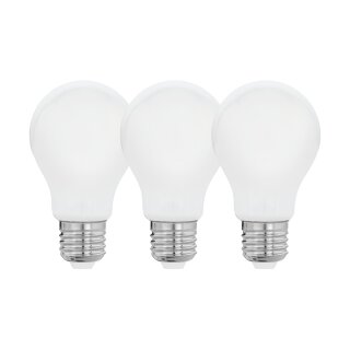 3 x Eglo LED Leuchtmittel Birne A60 8W = 60W E27 matt 806lm warmweiß 2700K