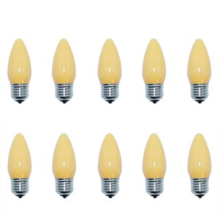 10 x Glühbirne Kerze 15W E27 orange Glühlampe 15 Watt Glühbirnen Kerzen