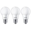 3 x Philips LED Leuchtmittel Birne A60 8W = 60W E27 matt 806lm warmweiß 2700K