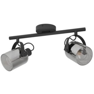 Eglo Deckenleuchte Berregas Spot Schwarz max. 2 x 40W E27 schwenkbar