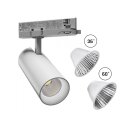 Spectrum LED 3-Phasen Stromschienenstrahler Andromeda Weiß 15-27W 1500-2500lm Warmweiß 3000K 36°/60°