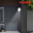 Telefunken LED Außenleuchte Wandlampe Schwarz Ø28cm 15W 2000lm neutralweiß 4000K Backlight