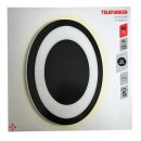 Telefunken LED Außenleuchte Wandlampe Lissabon Schwarz Ø28cm IP44 15W 2000lm neutralweiß 4000K Backlight