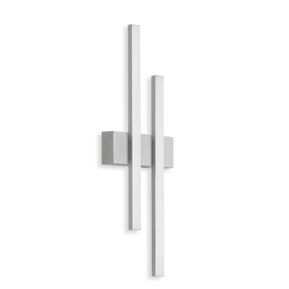 Telefunken LED Außenleuchte Wandlampe Silber IP44 2 x 8W 960lm Neutralweiß 4000K