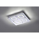 LeuchtenDirekt LED Deckenleuchte Lisa Chrom eckig 36x36cm...