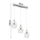 Wofi LED Pendelleuchte Amy Chrom 3 x 10,5W 3498lm...