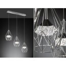 Wofi LED Pendelleuchte Amy Chrom 3 x 10,5W 3498lm warmweiß 3000K dimmbar kürzbar