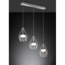 Wofi LED Pendelleuchte Amy Chrom 3 x 10,5W 3498lm warmweiß 3000K dimmbar kürzbar