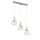 Wofi LED Pendelleuchte Amy Chrom 3 x 10,5W 3498lm warmweiß 3000K dimmbar kürzbar