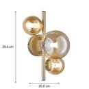 Wofi LED Wandleuchte Villa Gold 3 x 2,7W G9 900lm warmweiß 3000K