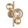 Wofi LED Wandleuchte Villa Gold 3 x 2,7W G9 900lm warmweiß 3000K