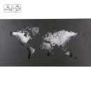Wofi LED Wandleuchte Linda 60x30cm Grau Weltkarte 26W 1700lm warmweiß 3000K