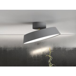 Nordlux LED Deckenleuchte Alba Grau Ø30cm 12W 610lm warmweiß 3000K schwenkbar Dimmbar