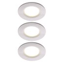 3 x Nordlux LED Einbauleuchte Clarkson Weiß Ø8,5cm IP65 4,8W 345lm warmweiß 2700K