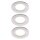 3 x Nordlux LED Einbauleuchte Clarkson Weiß Ø8,5cm IP65 4,8W 345lm warmweiß 2700K