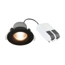 Nordlux LED Einbauleuchte Stake Schwarz rund Ø8,8cm 6,1W 450lm warmweiß 2700K DIMMBAR