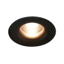 Nordlux LED Einbauleuchte Stake Schwarz rund Ø8,8cm 6,1W 450lm warmweiß 2700K DIMMBAR