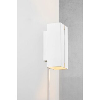 Nordlux LED Wandleuchte Curtiz Weiß 2 x 4,5W 830lm warmweiß 2700K mit Schalter 3-Stufen-Dimmbar Up/Down