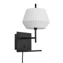 Nordlux Wandleuchte Dicte Schwarz/Weiß max. 40W E14 ohne Leuchtmittel mit Schalter + USB-Anschluss