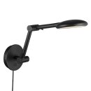 Nordlux LED Wandleuchte Bend Schwarz 5W 410lm warmweiß 2700K verstellbar mit Schalter + Touch-Dimmer