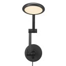 Nordlux LED Wandleuchte Bend Schwarz 5W 410lm warmweiß 2700K verstellbar mit Schalter + Touch-Dimmer