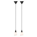 2 x Nordlux Pendelleuchte Molli Schwarz max. 25W E14 ohne Leuchtmittel kürzbar