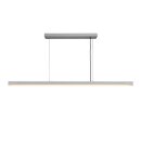 Nordlux LED Pendelleuchte Skylar Aluminium 115cm 25W 2600lm warmweiß 3000K 3-Stufen-Dimmbar