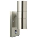 Nordlux Wandleuchte Außenleuchte Tin Edelstahl IP54 max. 2 x 35W GU10 Up/Down ohne Leuchtmittel mit Sensor