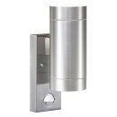 Nordlux Außenwandleuchte Tin Aluminium IP54 max. 2 x 35W GU10 Up/Down mit Sensor