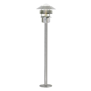 Nordlux Außenstehleuchte Pollerleuchte Vejers Edelstahl 100cm IP54 max. 60W E27 ohne Leuchtmittel