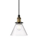 Nordlux Pendelleuchte Disa Schwarz/Gold/Klar Ø18,5cm max. 60W E27 ohne Leuchtmittel kürzbar