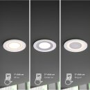 Nordlux LED Einbauleuchte Clyde Weiß Ø14,5cm 9W 800lm warmweiß 2700K 3-Stufen-Dimmbar