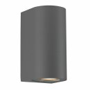 Nordlux Wandleuchte Außenleuchte Canto Grau rund IP44 max. 2 x 28W GU10 ohne Leuchtmittel Up/Down