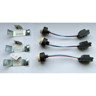 3 x GU10 Fassung Porzellan max. 50W Isolierte Zuleitung mit Anschlussbox & Schraubklemme