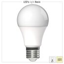 5 x LED´s light Basic LED Leuchtmittel Birne 8,5W = 60W E27 matt 806lm warmweiß 2700K 150°