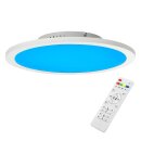 Brilliant LED Deckenaufbau Panel Abie Weiß rund...