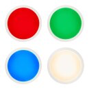 Brilliant LED Deckenaufbau Panel Abie Weiß rund Ø40cm 24W 2400lm RGBW 2700K-6500K Dimmbar mit Fernbedienung